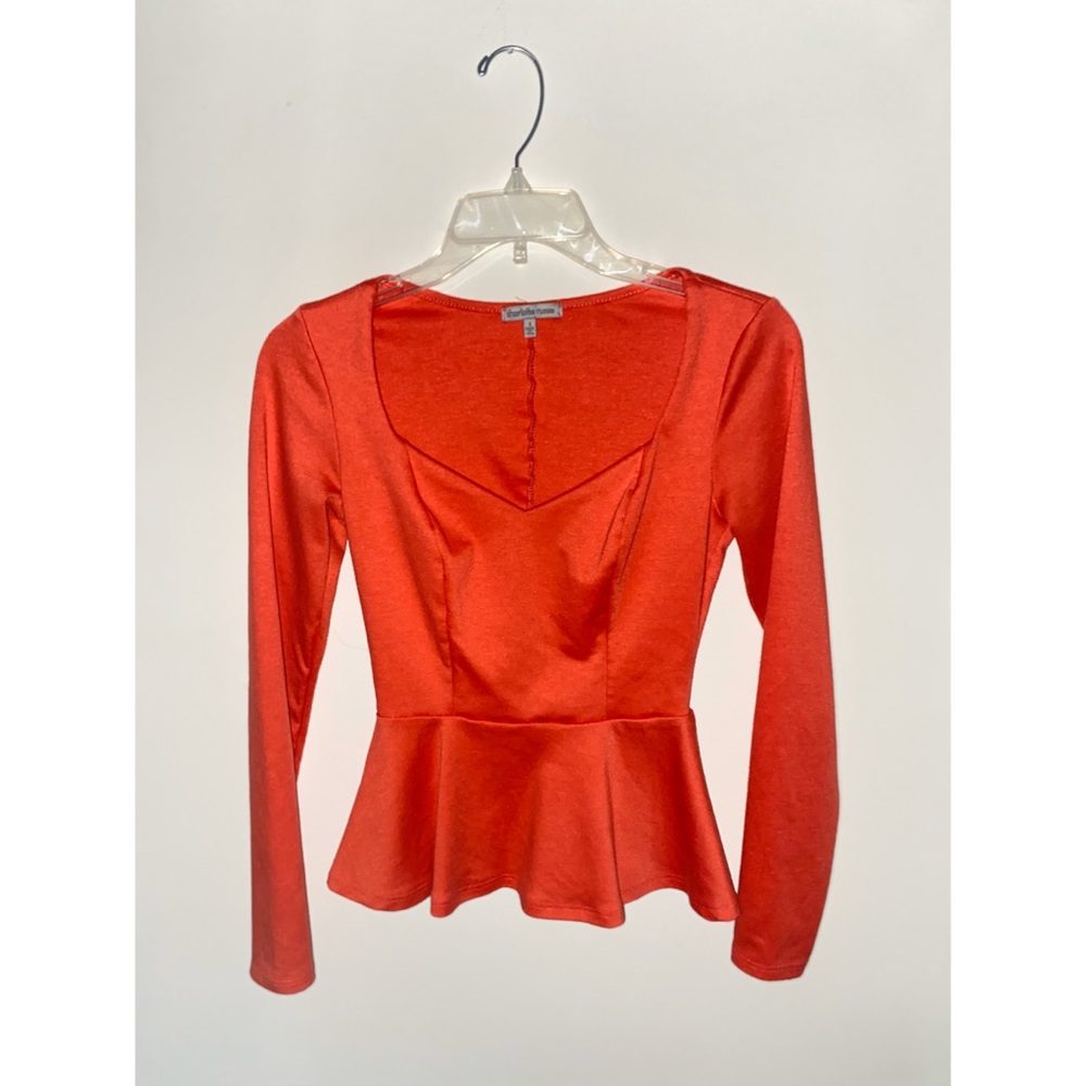 Peplum long sleeve flowy crop top